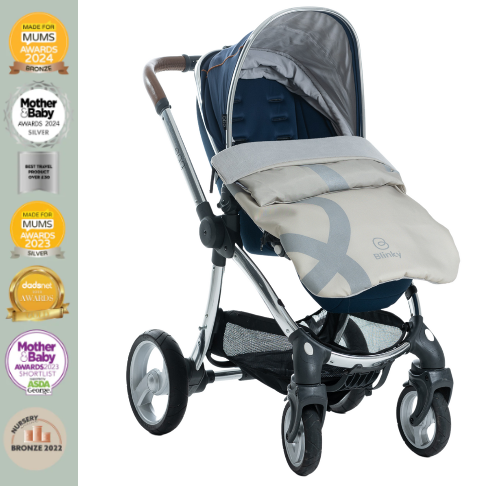 BlinkyWarm - Universal All Season Buggy Rain Cover / Footmuff - Milk White