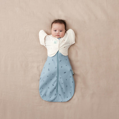 ergoPouch - Organic Short Sleeved Butterfly Sleep Swaddle Cardi - Oatmeal 0.2 TOG