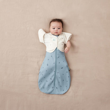 ergoPouch - Organic Short Sleeved Butterfly Sleep Swaddle Cardi - Oatmeal 0.2 TOG