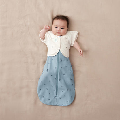 ergoPouch - Organic Short Sleeved Butterfly Sleep Swaddle Cardi - Oatmeal 0.2 TOG