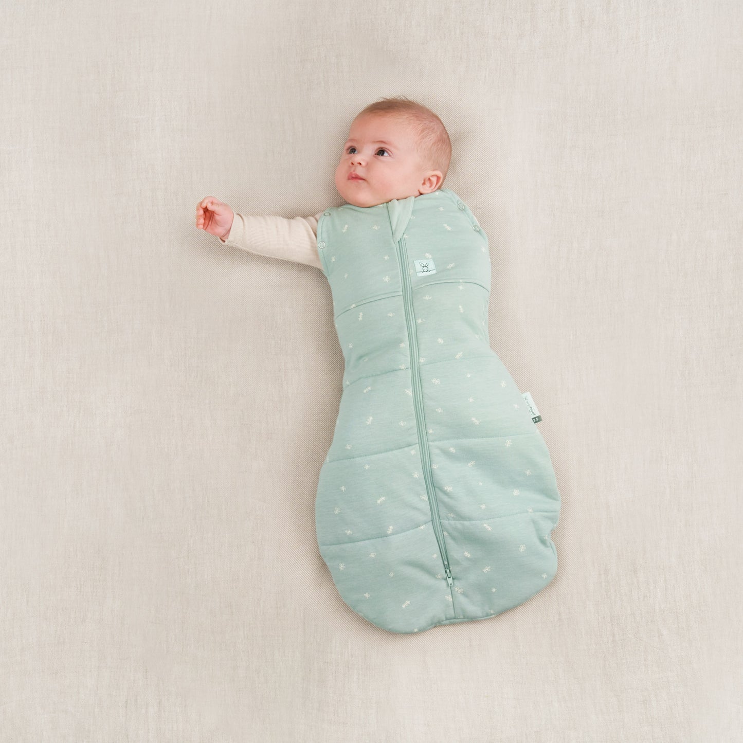 ergoPouch - Organic Winter Cocoon Swaddle Sleeping Bag - Sage 2.5 TOG