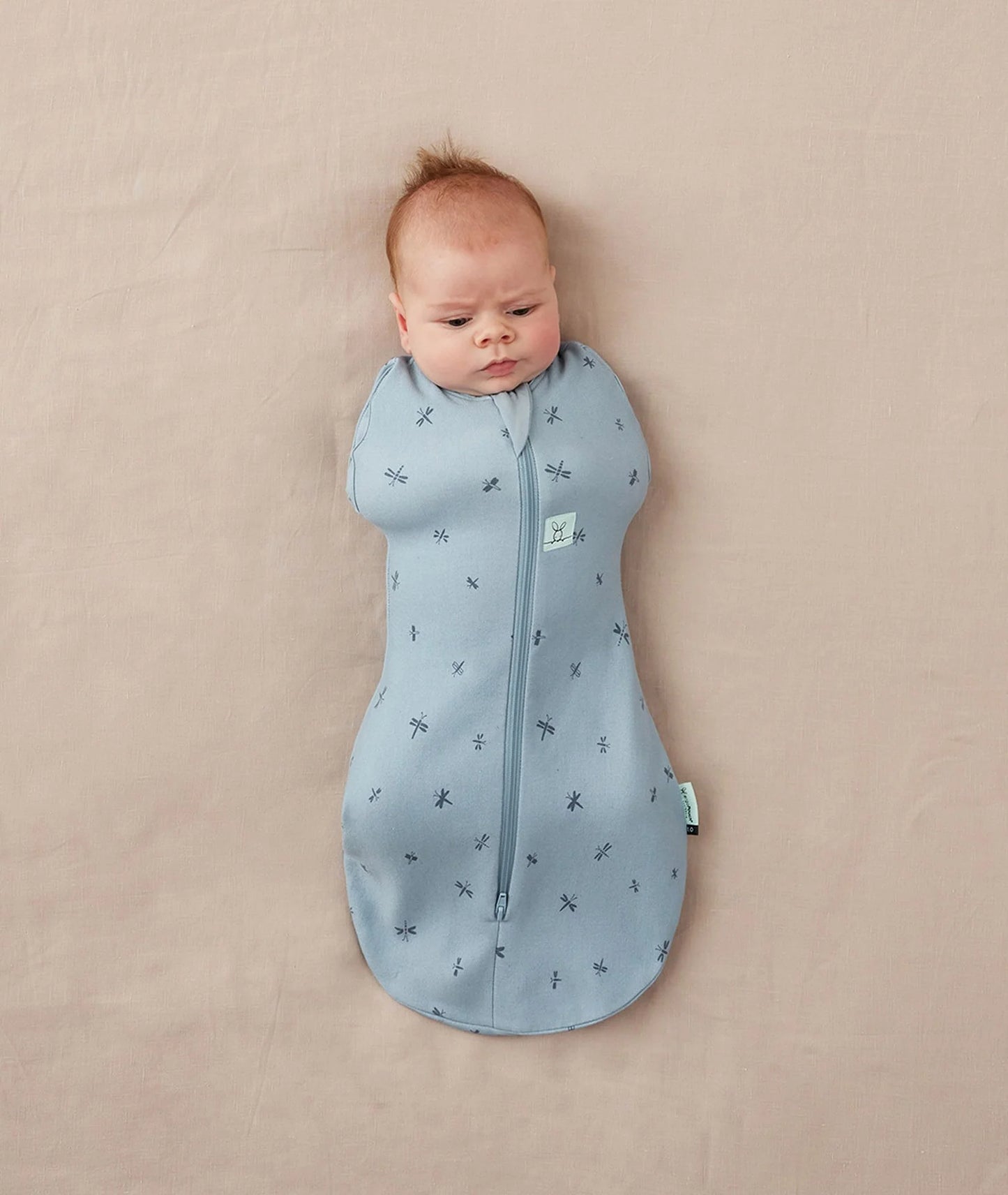 ergoPouch - Organic All Year Cocoon Swaddle Sleeping Bag - Dragonflies 1.0 TOG