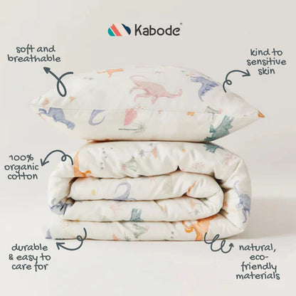 Kabode - Organic Single Bed Bedding Set - Dino