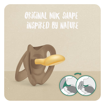 NUK For Nature - Latex Soother 6-18m Rose 2Pk