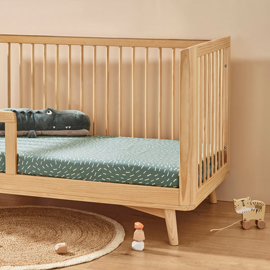 Kabode - Organic Cot Bed Fitted Sheet - Dashes