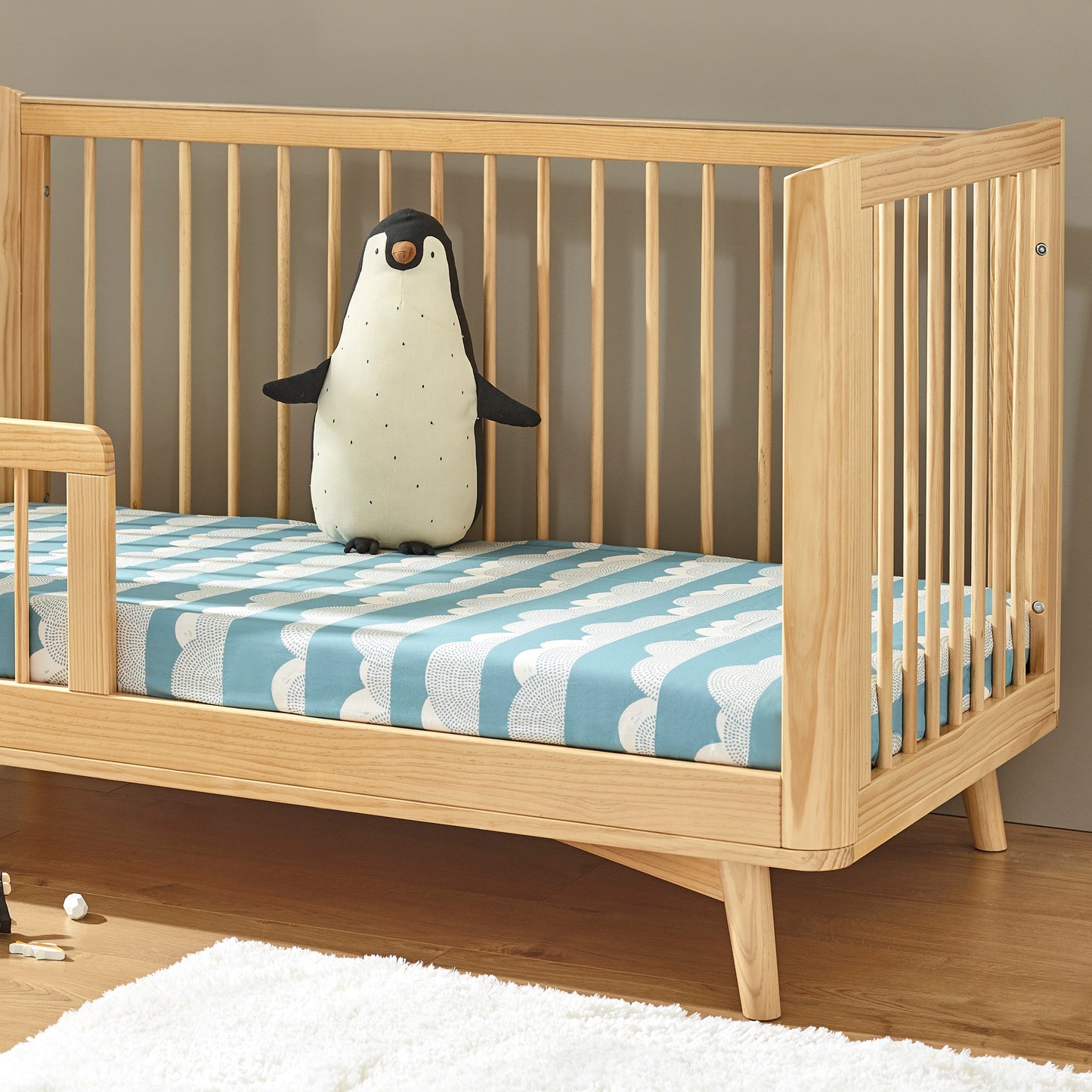 Kabode - Organic Cot Bed Fitted Sheet - Rolling Clouds