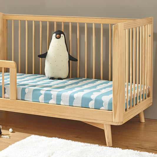 Kabode - Organic Cot Bed Fitted Sheet - Rolling Clouds