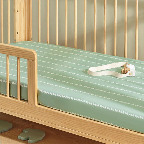 Kabode - Organic Cot Bed Fitted Sheet - Vine Mint