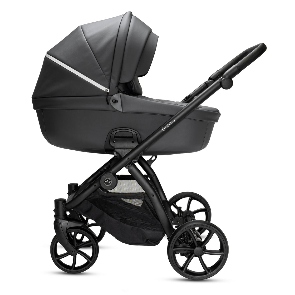 Noordi Fjordi V2 Leather - 2in1 Pushchair with ThermoCot™ Carrycot- Shadow Grey