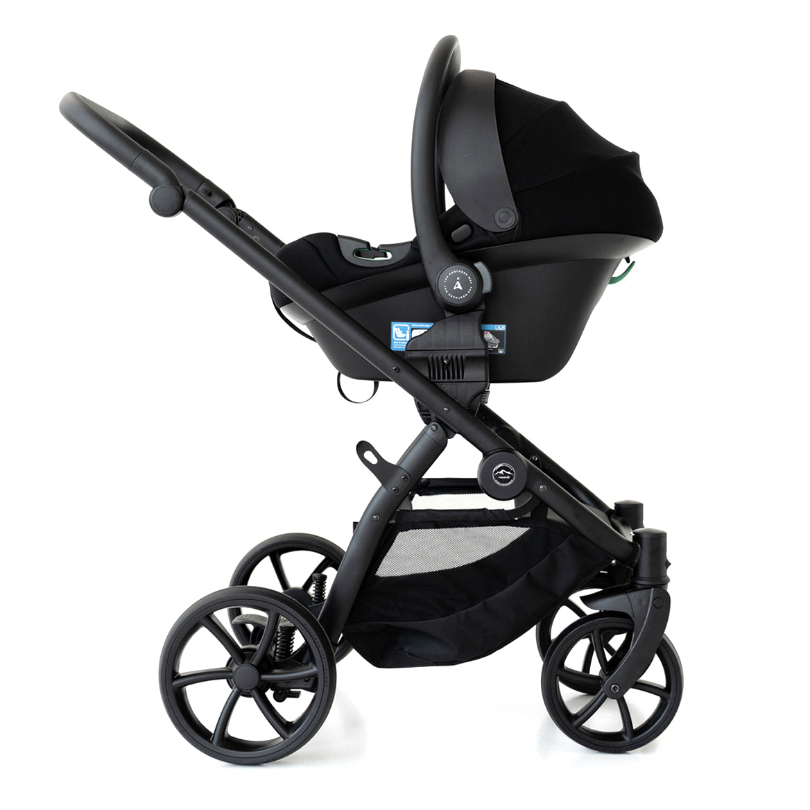 Noordi Fjordi V2 Leather - 2in1 Pushchair with ThermoCot™ Carrycot- Shadow Grey