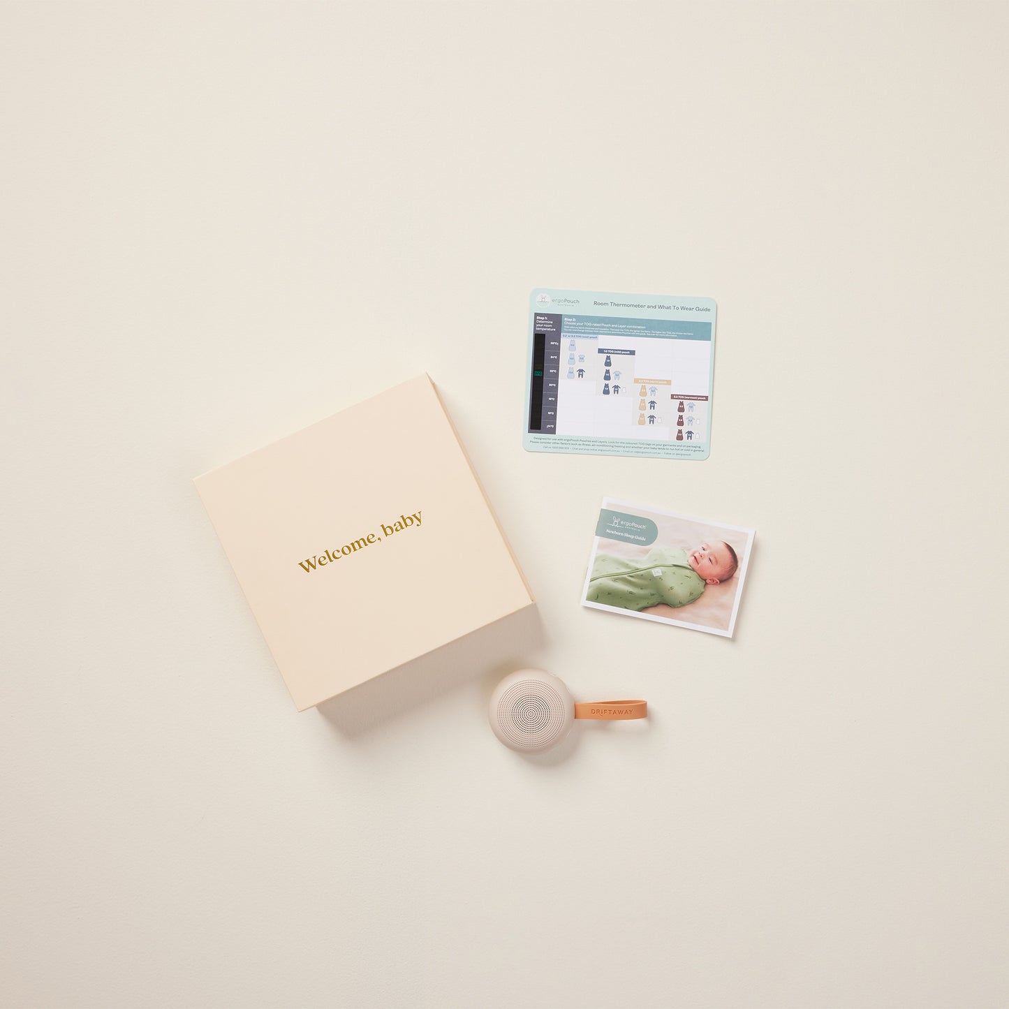 ergoPouch - Newborn Starter Pack- Cocoon 1.0 TOG / Butterfly Cardi 0.2 TOG / Layers Long Sleeve 1.0 TOG / White Noise Machine