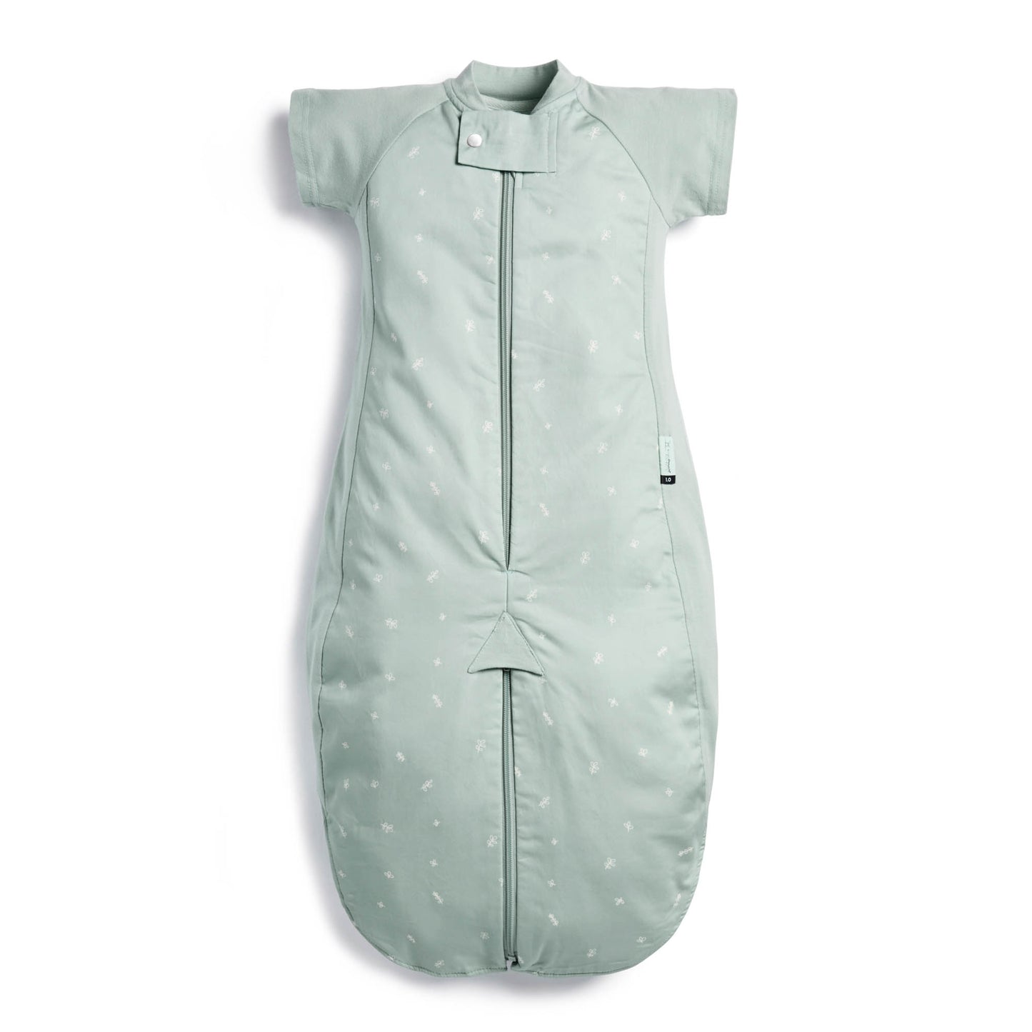 ergoPouch - Organic All Year Short Sleeved 2 in 1 Sleeping Suit Bag - Sage 1.0 TOG
