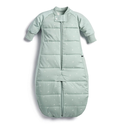 ergoPouch - Organic Winter Long Sleeved 2 in 1 Sleeping Suit Bag - Sage 3.5 TOG