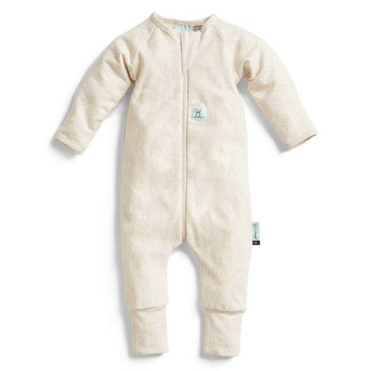 ergoPouch - Organic Layers Long Sleeve Babygrow Oatmeal - Warm 1.0 TOG