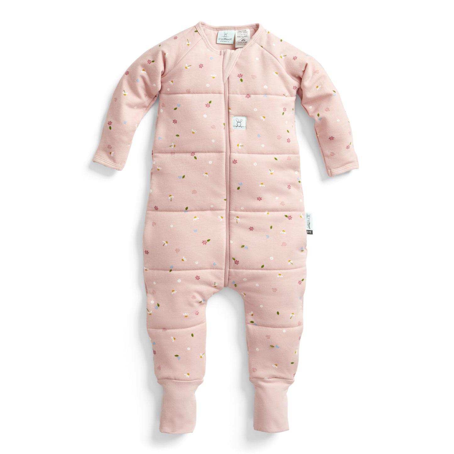ergoPouch - Organic Winter Long Sleeved Sleep Onesie - Daisy 3.5 TOG