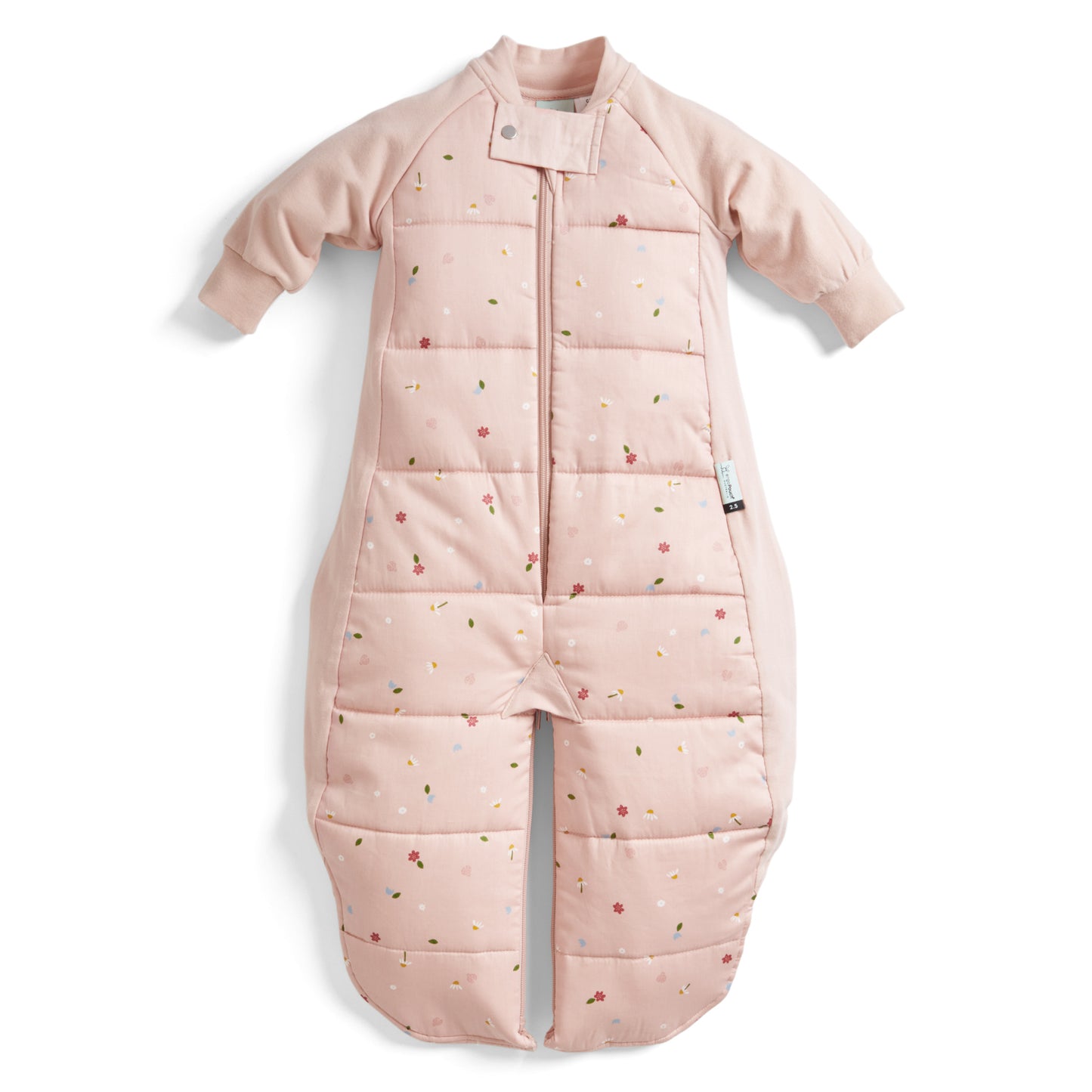 ergoPouch - Organic Winter Long Sleeved 2 in 1 Sleeping Suit Bag - Daisy 3.5 TOG
