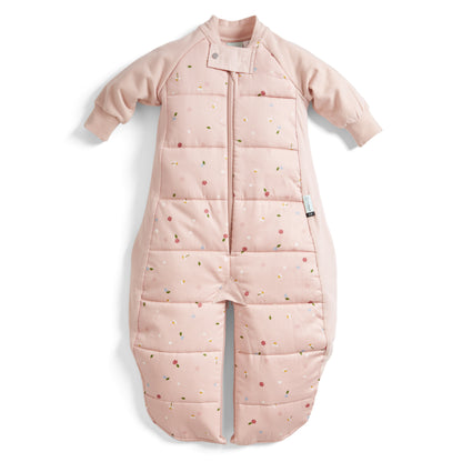 ergoPouch - Organic Winter Long Sleeved 2 in 1 Sleeping Suit Bag - Daisy 3.5 TOG