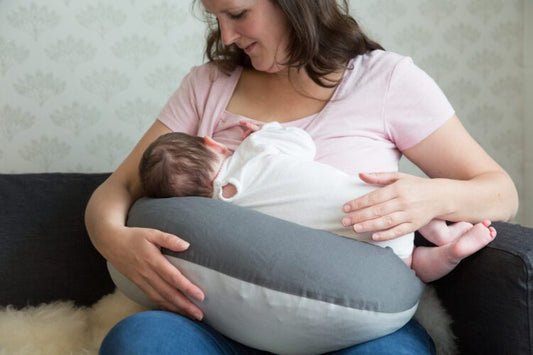 Hippychick - Feeding Pillow - Charcoal & Sage Green