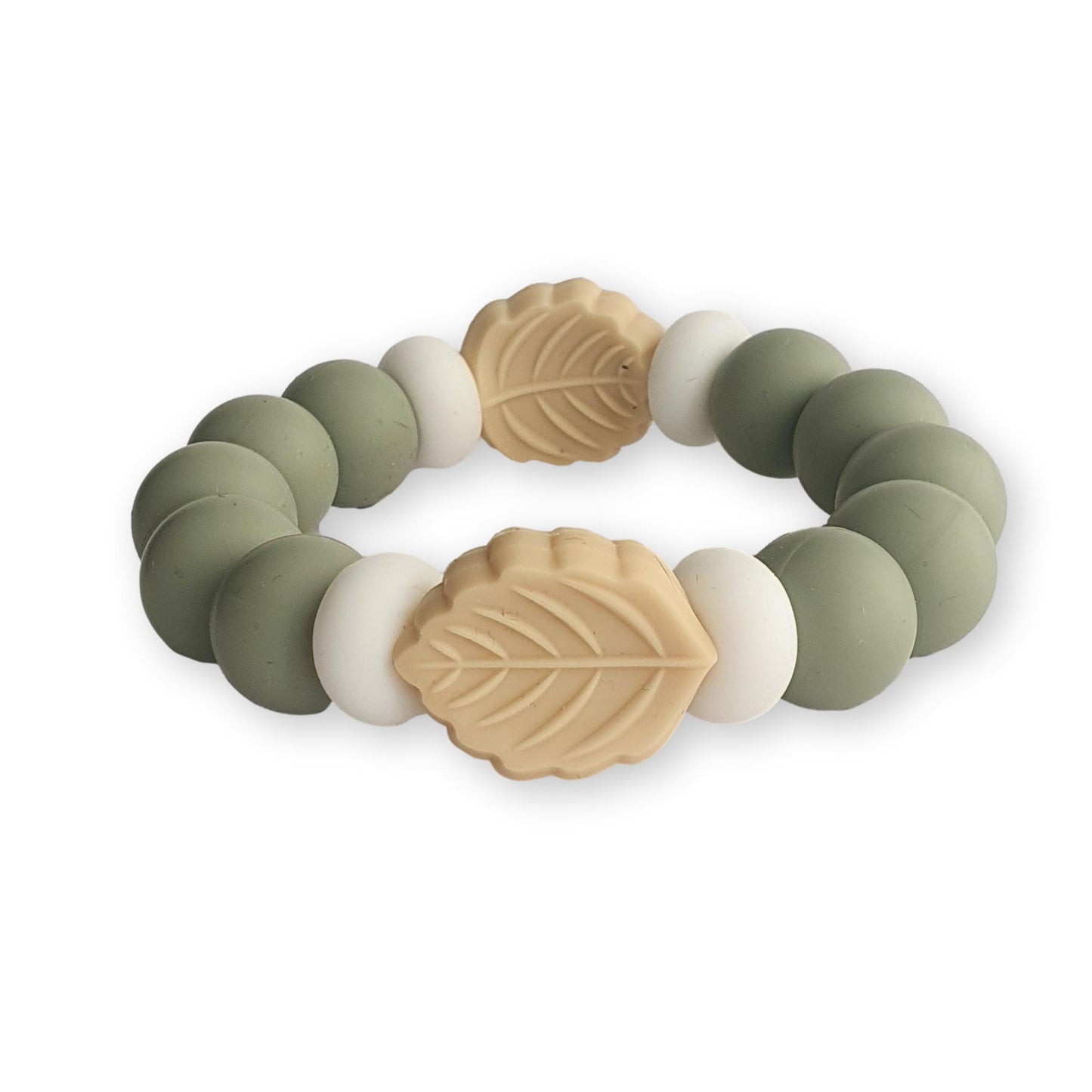 Chewies&more - Silicone Teething Bangle - Cool Leaf