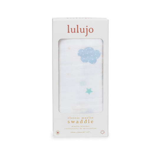 Lulujo - Muslin Swaddle - Dreamland (120cm x 120cm)