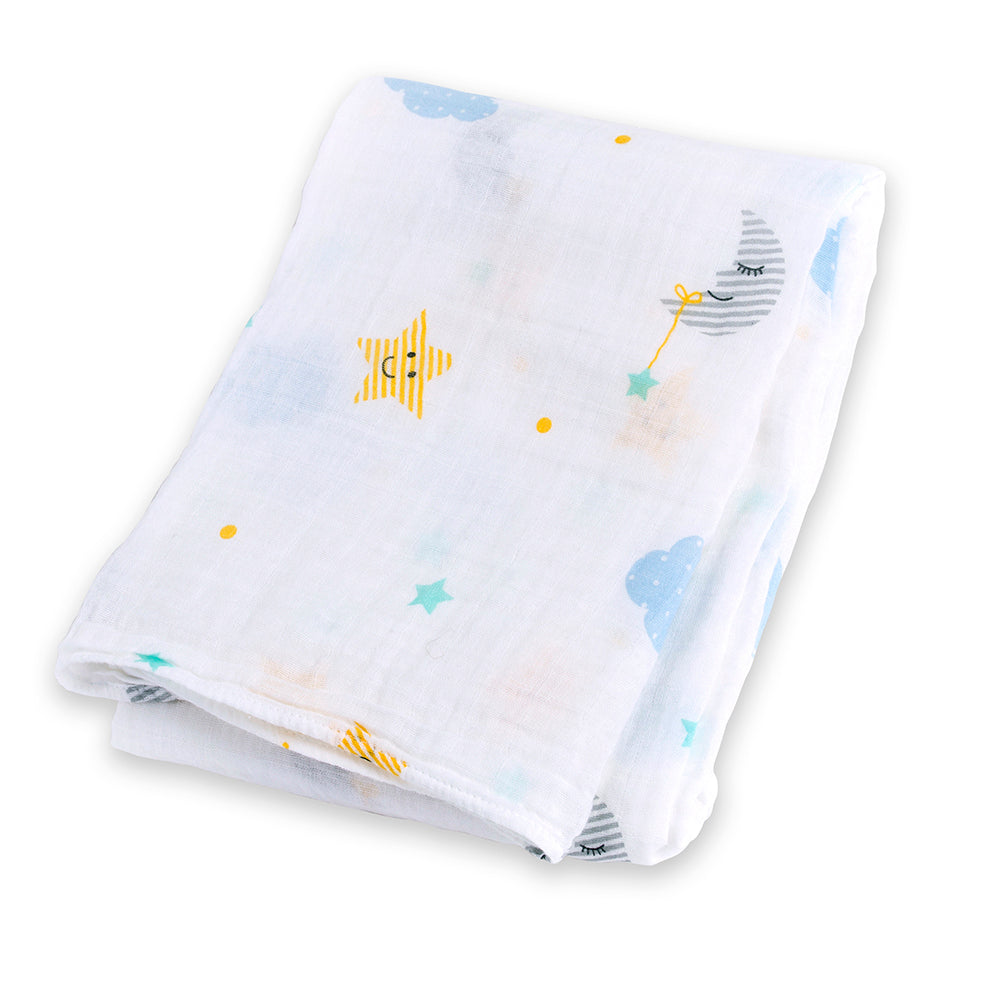 Lulujo - Muslin Swaddle - Dreamland (120cm x 120cm)