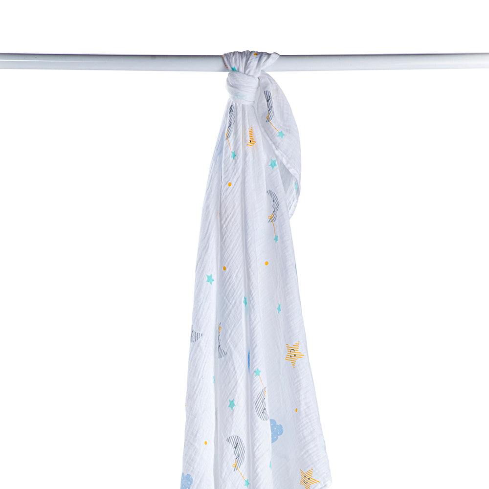 Lulujo - Muslin Swaddle - Dreamland (120cm x 120cm)