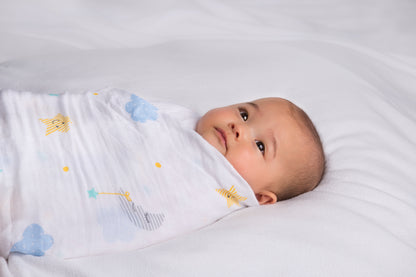 Lulujo - Muslin Swaddle - Dreamland (120cm x 120cm)