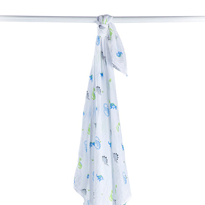 Lulujo - Muslin Swaddle - Prehistoric Pals (120cm x 120cm)