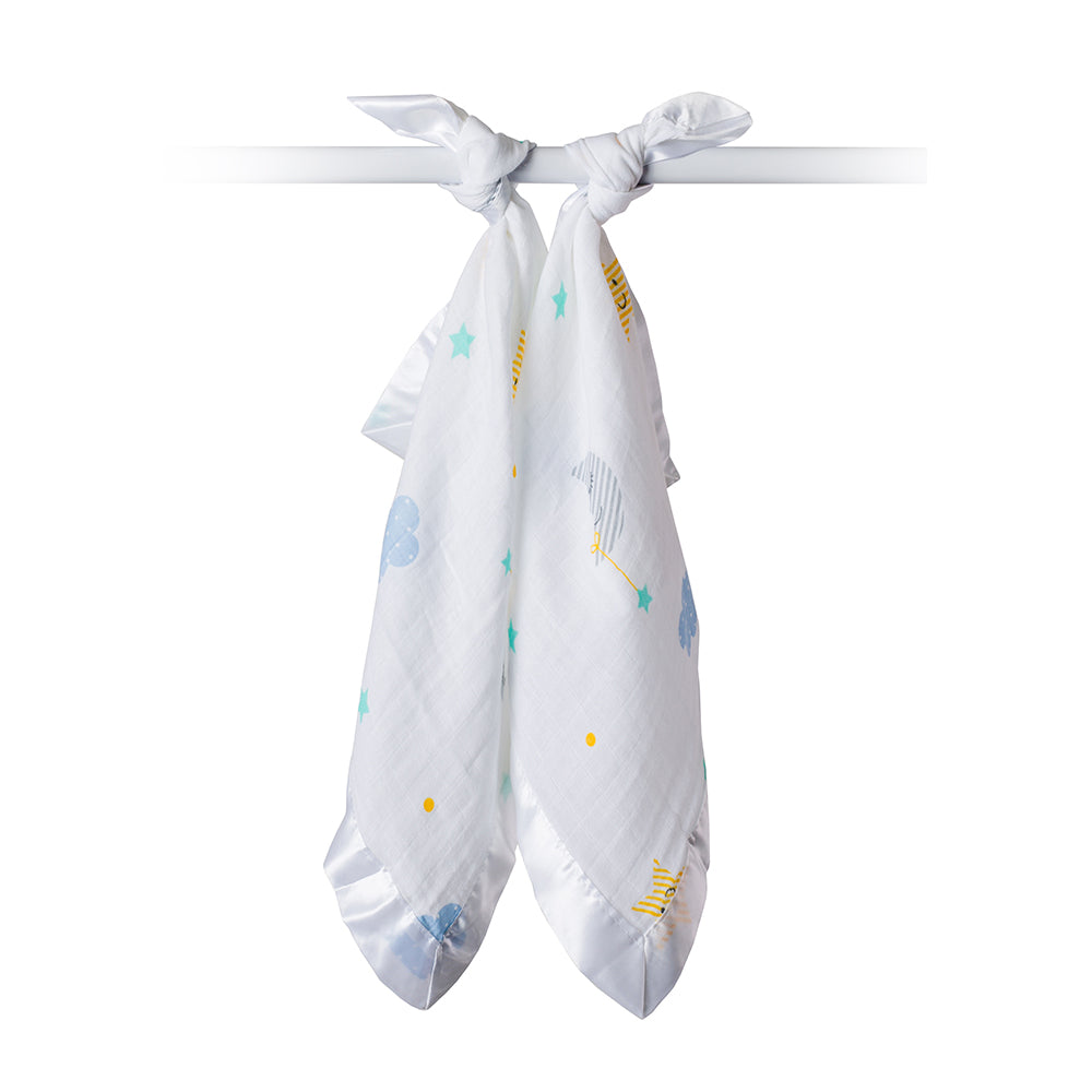 Lulujo - 2 Pack Muslin Security Comforter Blanket - Dreamland