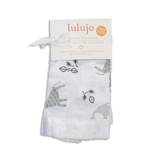 Lulujo - 2 Pack Muslin Security Comforter Blanket - Afrique