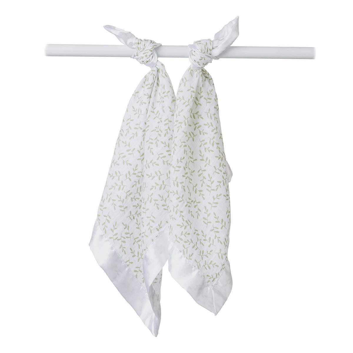 Lulujo - 2 Pack Muslin Security Comforter Blanket - Greenery