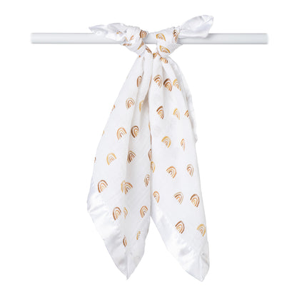 Lulujo - 2 Pack Muslin Security Comforter Blanket - Rainbows