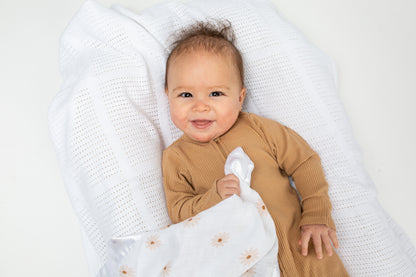 Lulujo - 2 Pack Muslin Security Comforter Blanket - Daisies