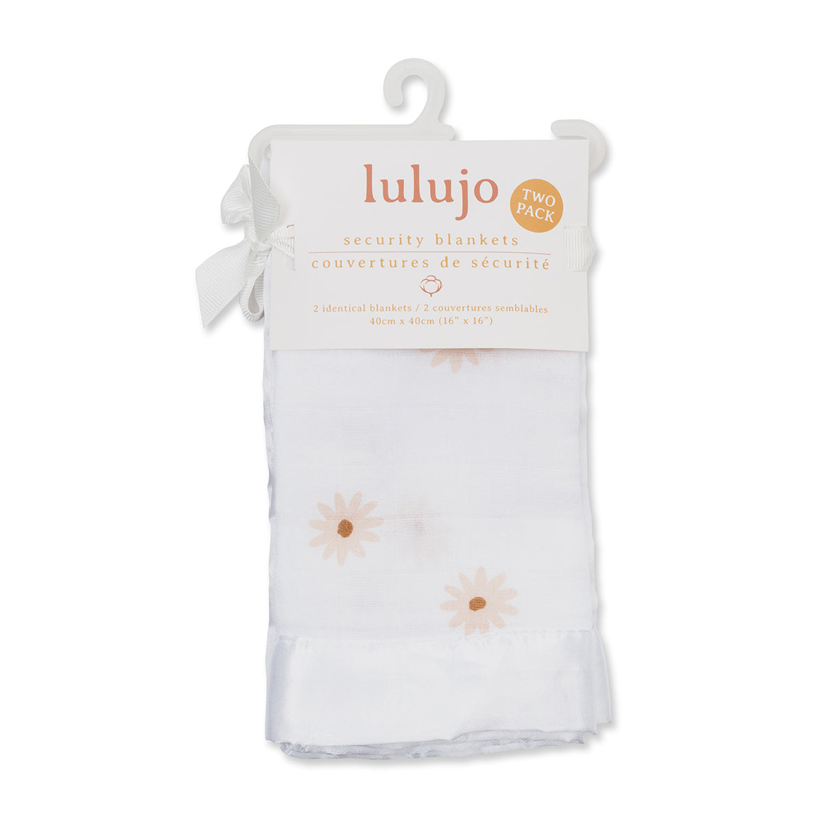 Lulujo - 2 Pack Muslin Security Comforter Blanket - Daisies
