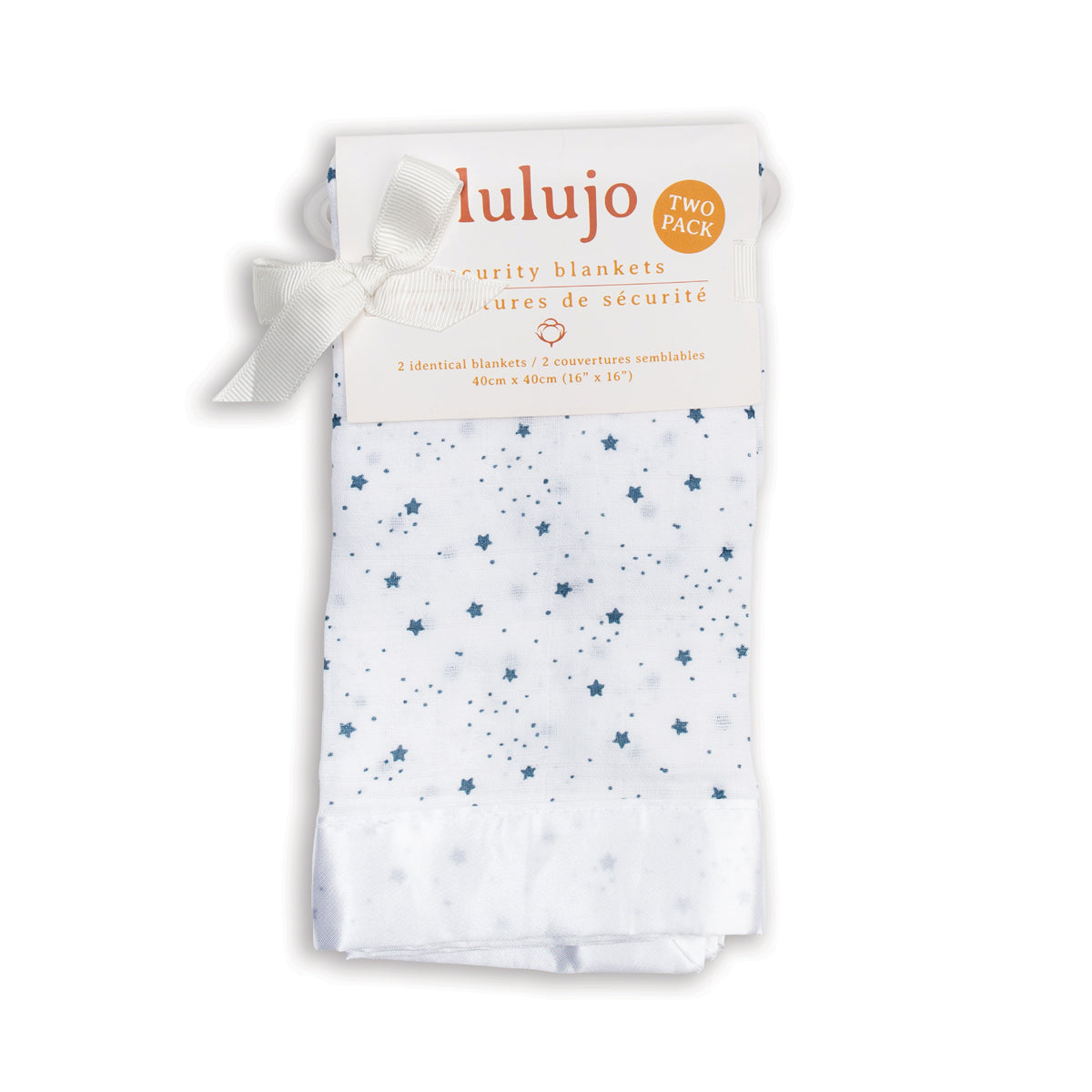 Lulujo - 2 Pack Muslin Security Comforter Blanket - Stars
