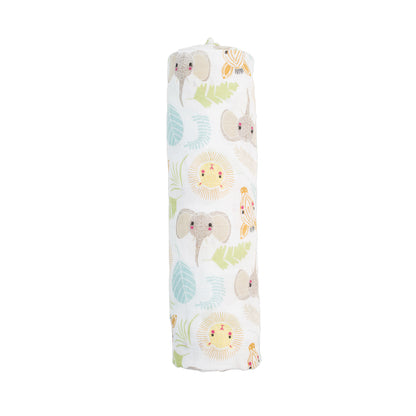 Lulujo - Muslin Swaddle - Jungle Safari (120cm x 120cm)