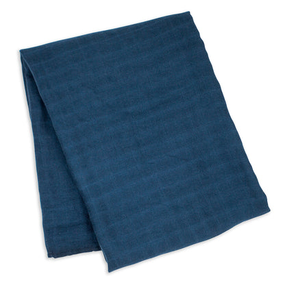 Lulujo - Bamboo Swaddle Blanket - Navy (120cm x 120cm)