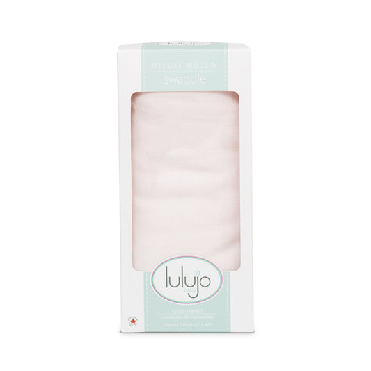 Lulujo - Bamboo Swaddle Blanket - Pink (120cm x 120cm)