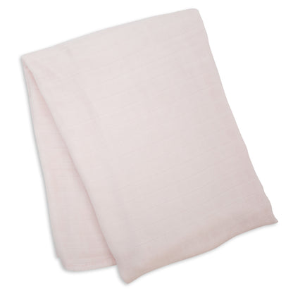 Lulujo - Bamboo Swaddle Blanket - Pink (120cm x 120cm)
