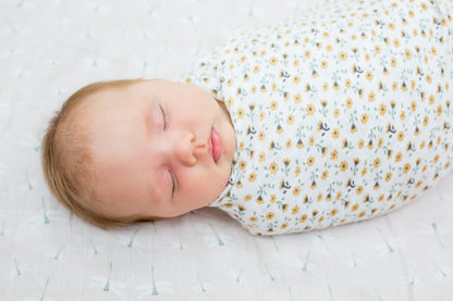 Lulujo - 2 Pack Cotton Swaddles - Vintage Floral / Dragonflies (100cm x100cm)