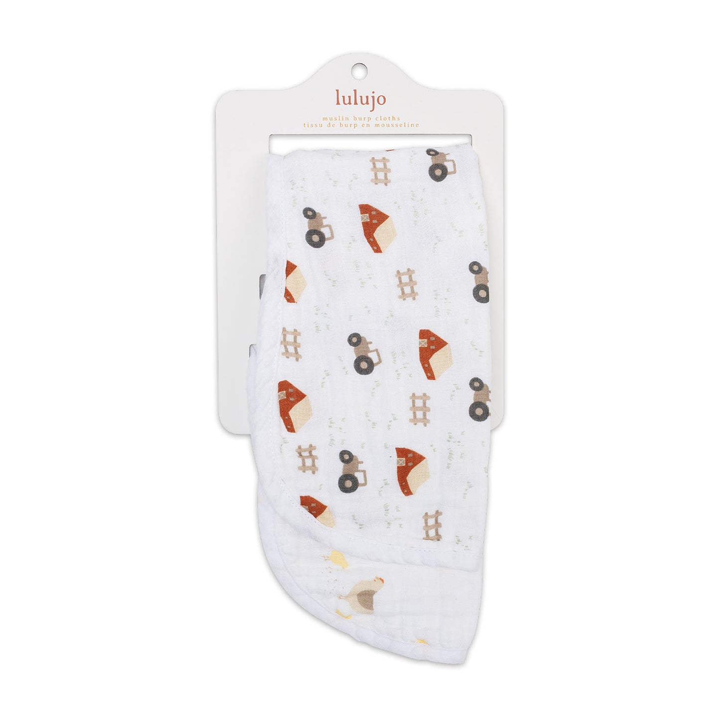 Lulujo - 2 Pack Muslin Winding Cloth - Barnyard & Hen Chicks