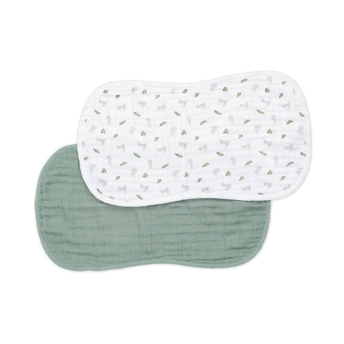 Lulujo - 2 Pack Muslin Winding Cloth - Bunnies & Fern