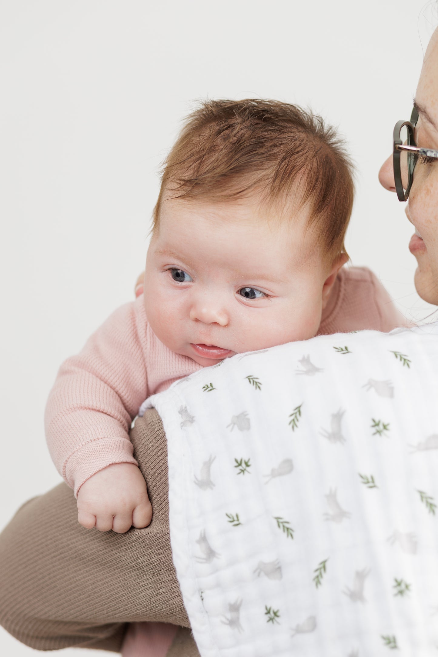 Lulujo - 2 Pack Muslin Winding Cloth - Bunnies & Fern