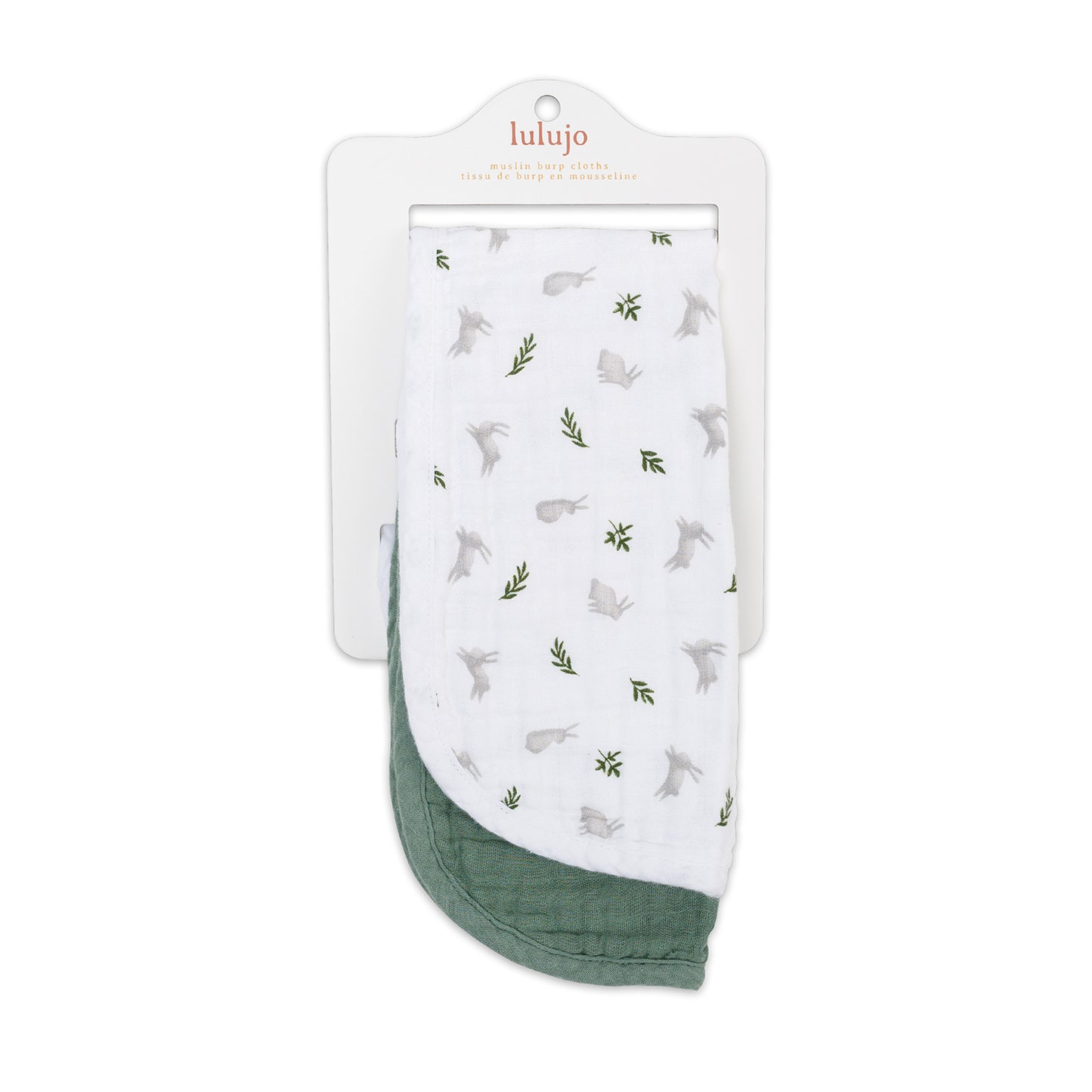 Lulujo - 2 Pack Muslin Winding Cloth - Bunnies & Fern