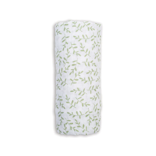 Lulujo - Muslin Swaddle - Greenery (100cm x 100cm)