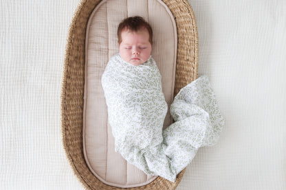 Lulujo - Muslin Swaddle - Greenery (100cm x 100cm)