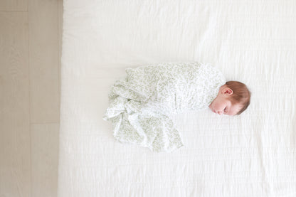Lulujo - Muslin Swaddle - Greenery (100cm x 100cm)