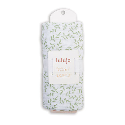 Lulujo - Muslin Swaddle - Greenery (100cm x 100cm)