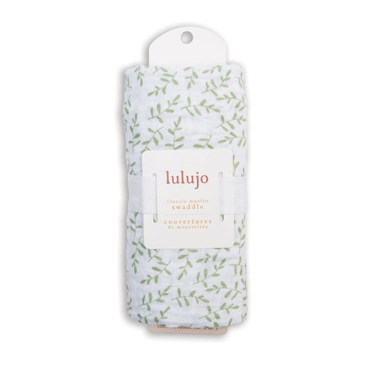 Lulujo - Muslin Swaddle - Greenery (100cm x 100cm)