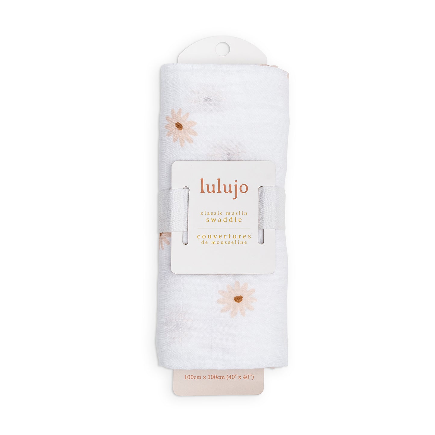 Lulujo - Muslin Swaddle - Daisy (100cm x 100cm)